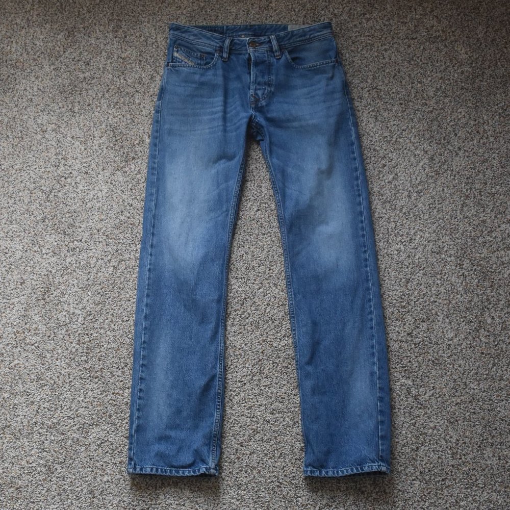 Diesel - Larkee Regular Straight Button Fly Blue Jeans - Mens 29 x 32